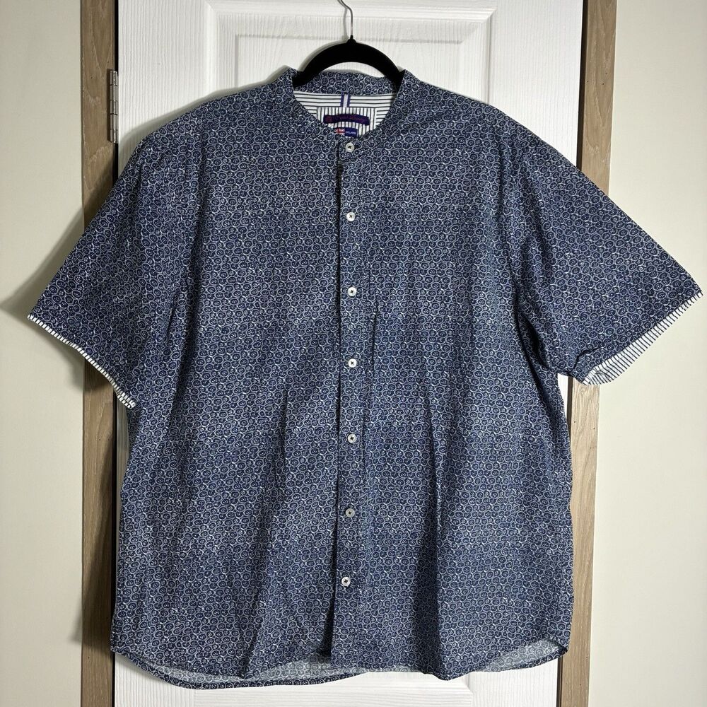 XXL English Laundry Men's Shirt 100% cotton Floral Print office teacher dad